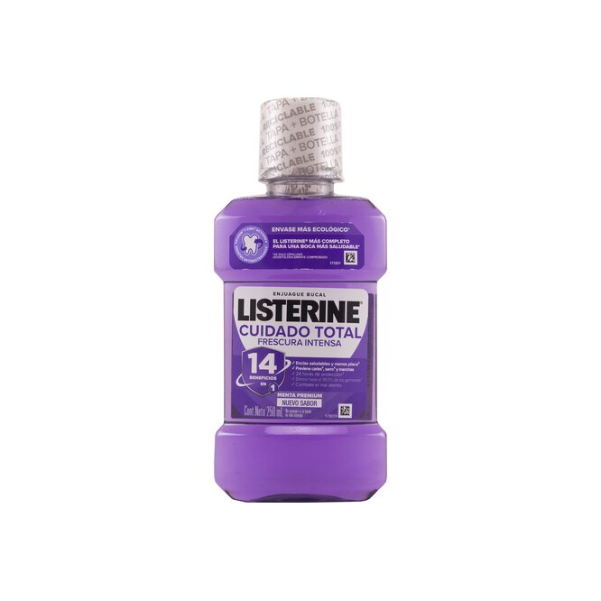 Enjuague bucal cuidado total botella Listerine 250 ml