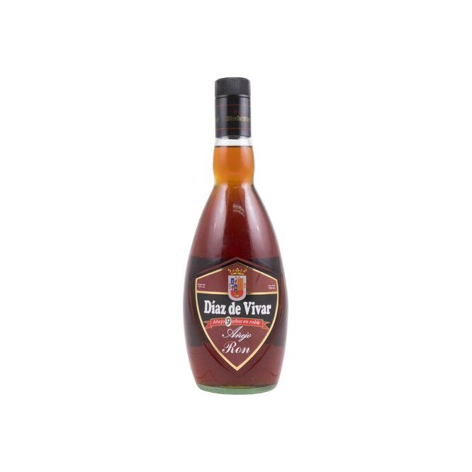 Ron añejo 9 años en botella Díaz de Vivar 750 ml