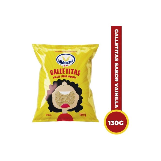 Galletitas en anillos sabor vainilla paquete Hildebrand 130 gramos