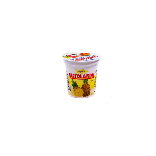 Yogurt entero sabor piña pote Lactolanda 140 ml
