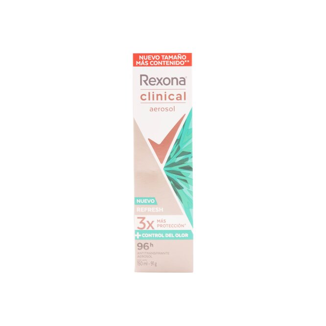 Desodorante antitranspirante clínical refresh en aerosol Rexona 150 ml