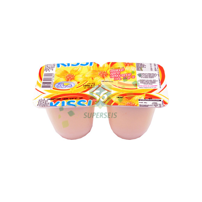 POSTRE KISSI VAINILLA HIERRO/ZINC 2X100G