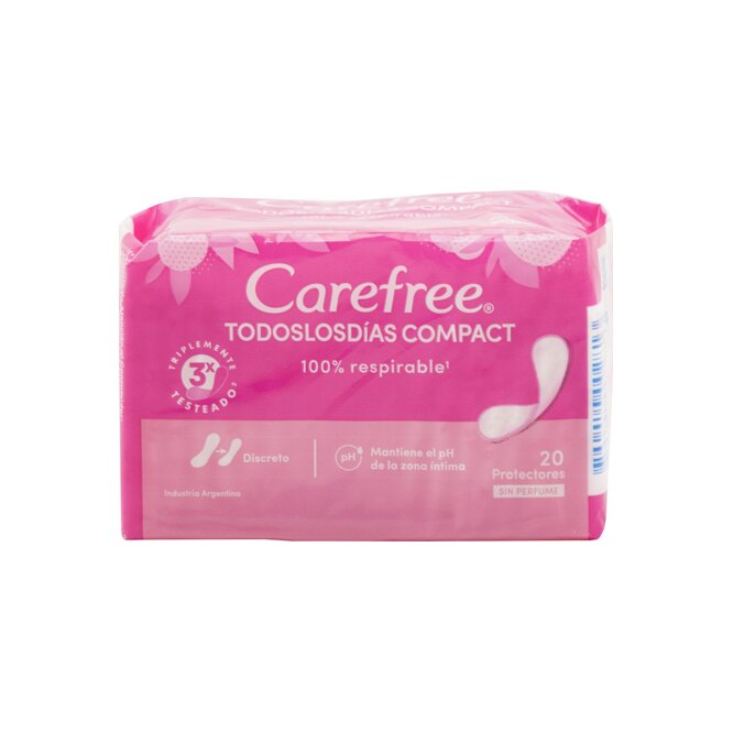 Protector diario compact Carefree 20 unidades