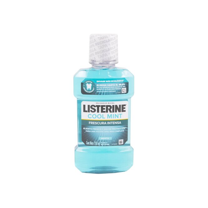 Enjuague bucal cool mint intenso botella Listerine 250 ml
