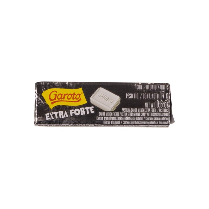 Pastilla sabor menta fuerte Garoto 17 gramos