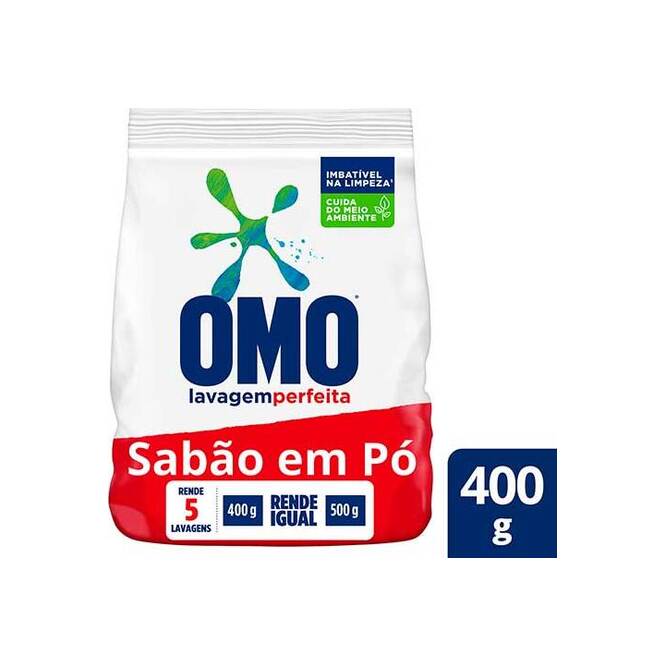 Jabón en polvo lavado perfecto Omo 400 gramos