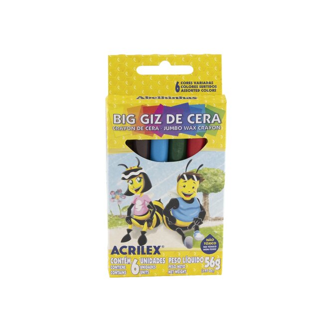 Crayones gruesa Acrilex 6 unidades