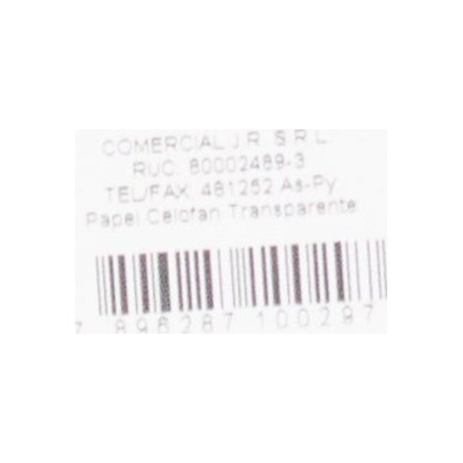 PAPEL CELOFAN S/E 1 UN COLORES J. R.