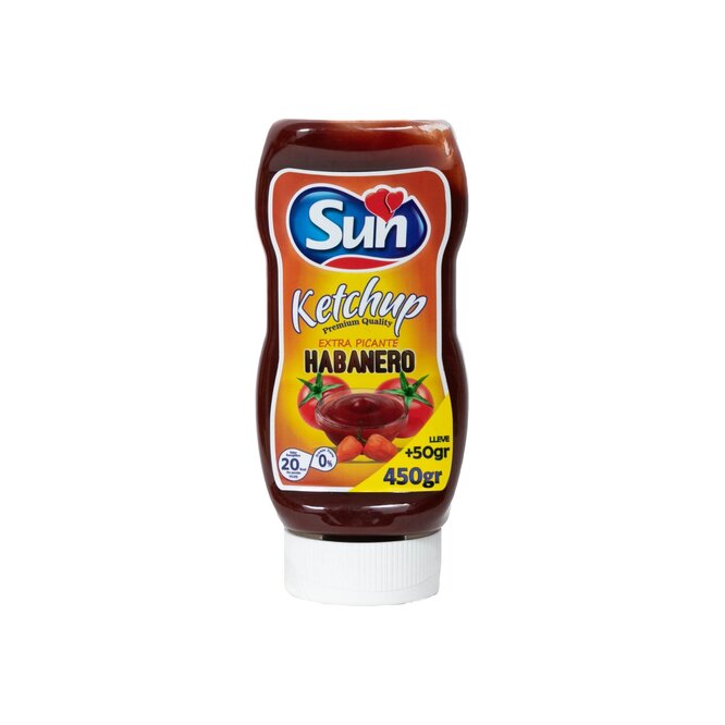 KETCHUP HABANERO EXTRA PICANTE SUN 450GR