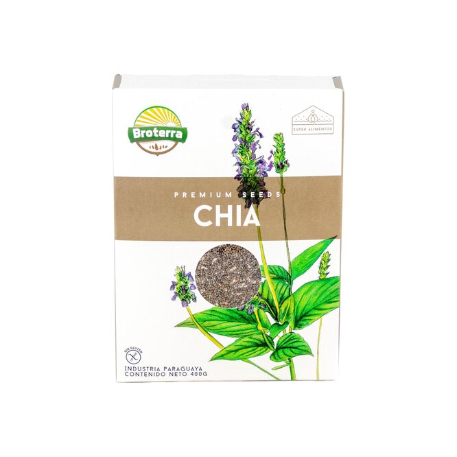 Semillas de chía en caja Broterra 400 gramos