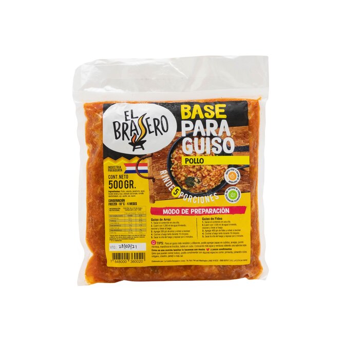 BASE PARA GUISO POLLO EL BRASERO 500GR