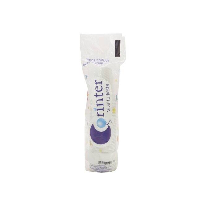 Vasos desechables 200 ml Corinter 50 unidades
