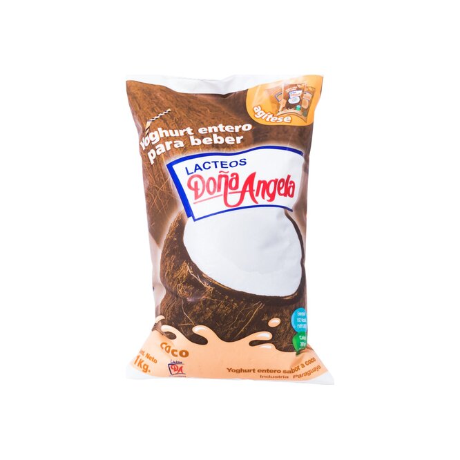 Yogurt sabor a coco sachet Doña Angela 1 litro