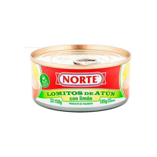 Atún en aceite con limón lata Norte 150 gramos