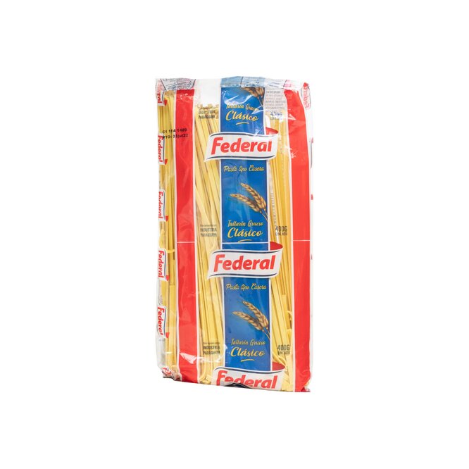 Fideo tallarín casero grueso paquete Federal 400 gramos