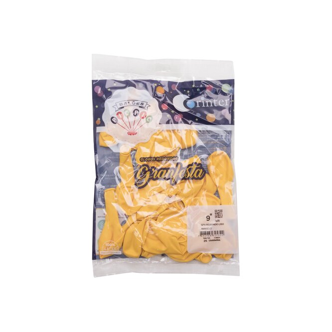 GLOBOS RED LISO AMARILLO 9 25UN CORINTER