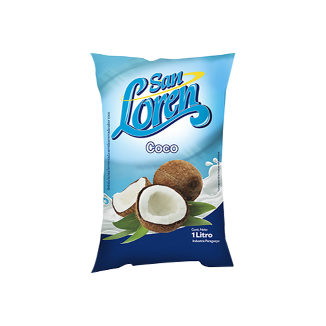 Bebida láctea sabor coco sachet San loren 1 litro