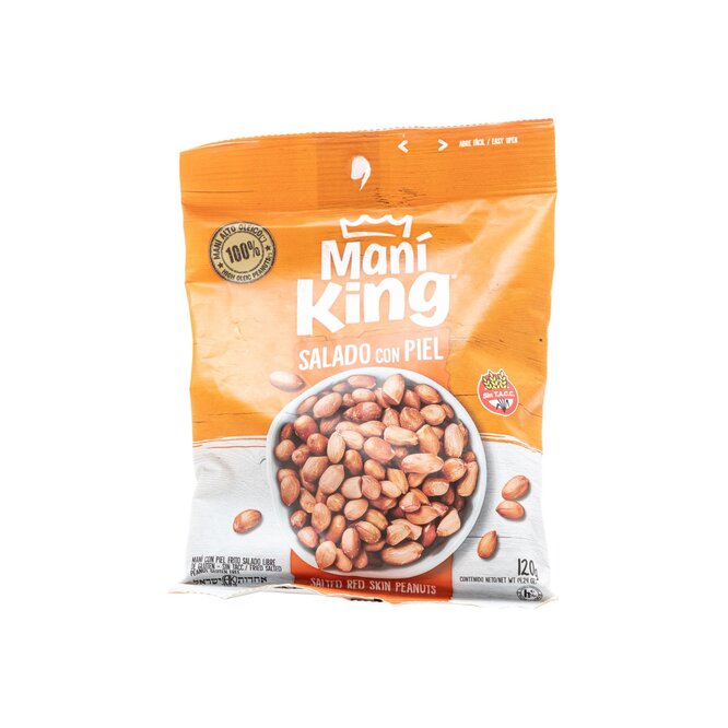 MANI SALADO CON PIEL MANI KING 120GR