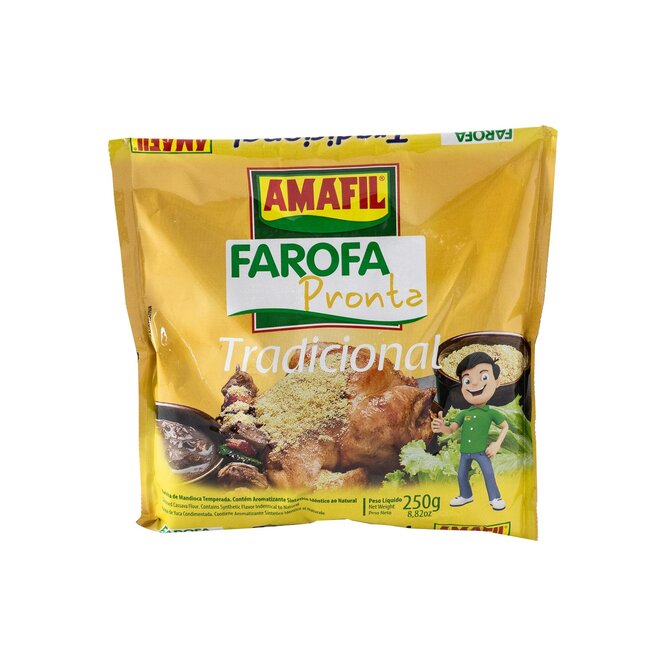 Farofa de mandioca tradicional Amafil 250 gramos