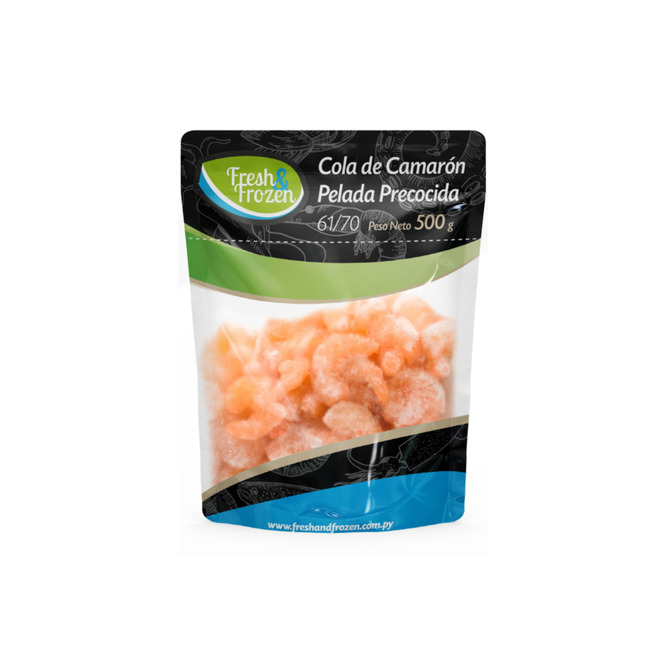 Cola de camarón pelada precocida Fresh & frozen 500 gramos