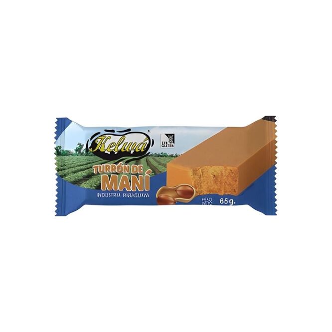 Turrón de maní barra Kelwa 65 gramos
