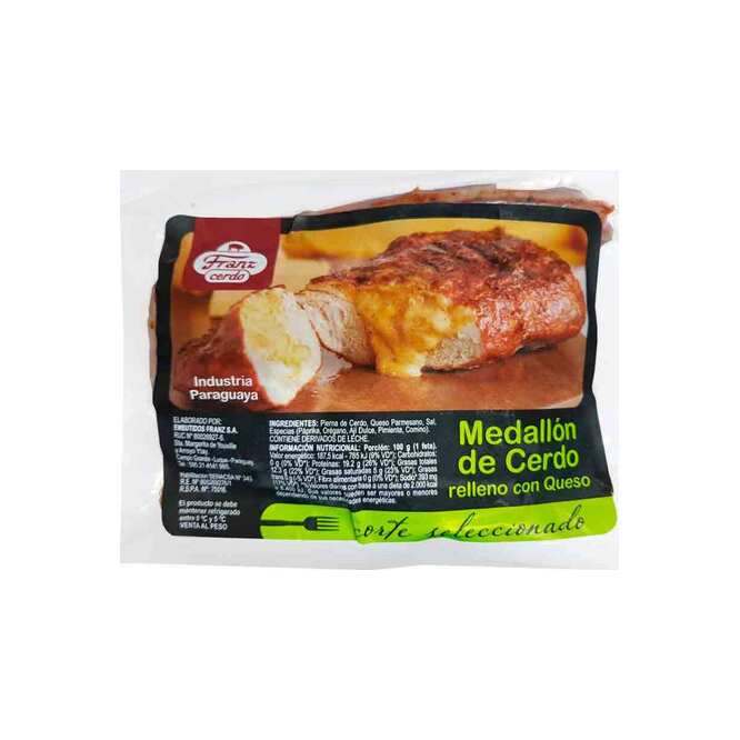 MEDALLN DE CERDO RELLENO CON QUESO