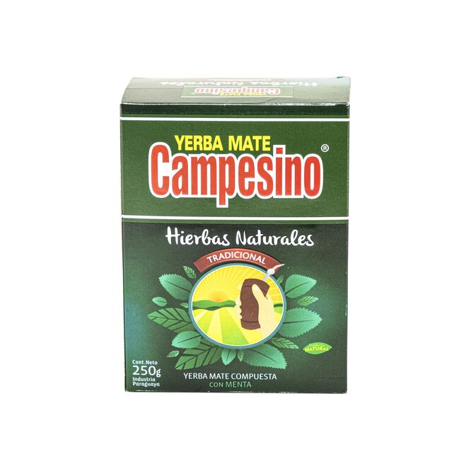 Yerba mate hierbas naturales paquete Campesino 250 gramos