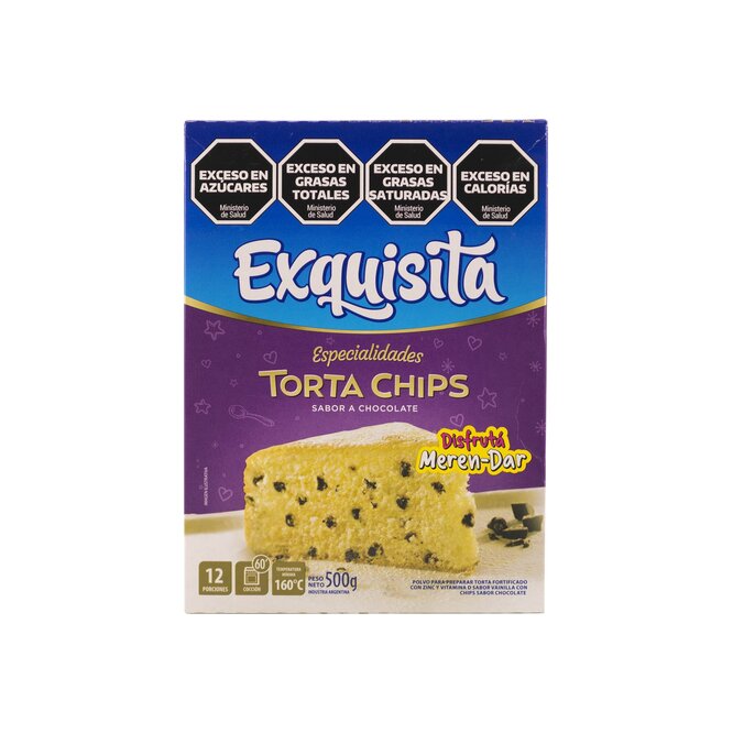 Bizcochuelo torta chip Exquisita 500 gramos