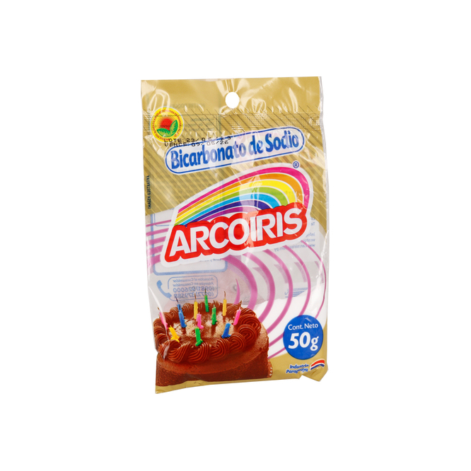 Bicarbonato de sodio paquete Arcoiris50 gramos