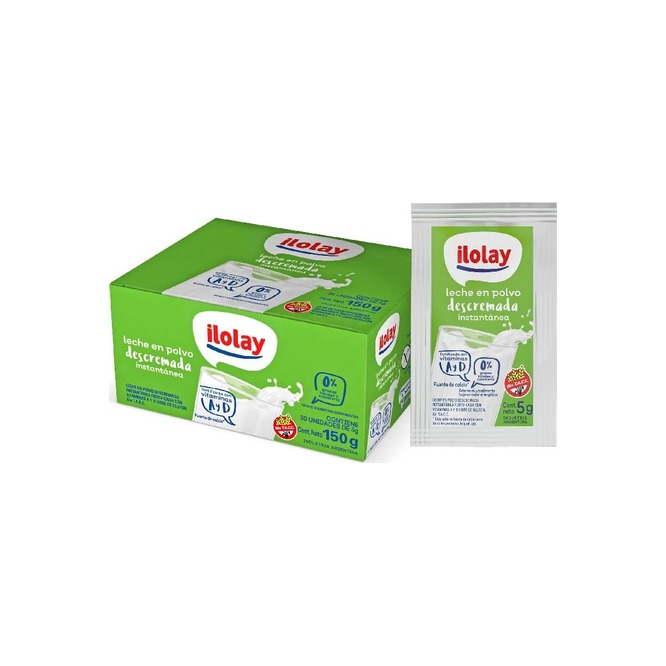 Leche en polvo light Ilolay 30 unidades