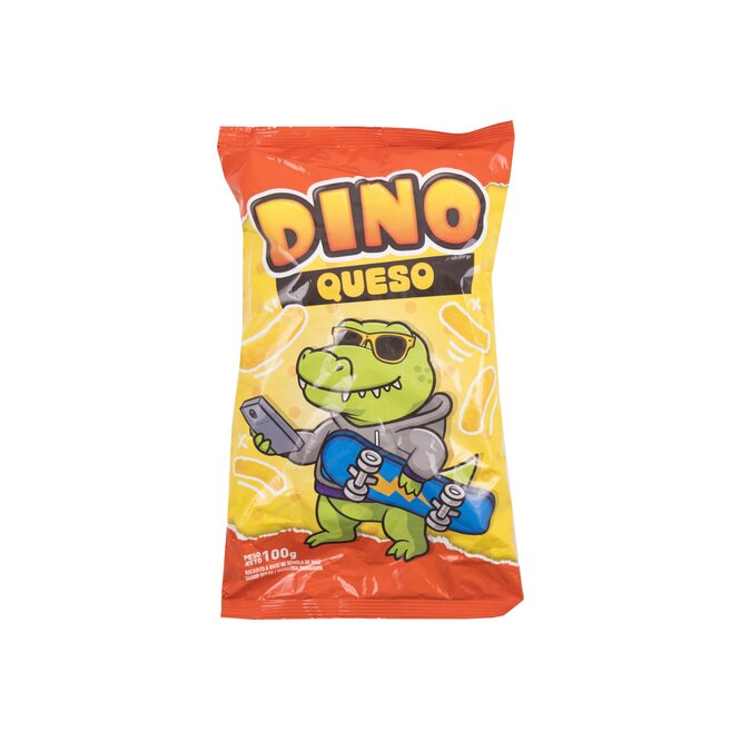 Snacks de maíz sabor queso paquete Dino 100 gramos