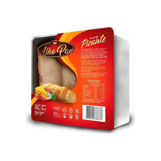 Pan de ajo picante Alho pan 240 gramos