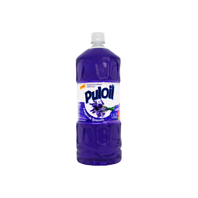 Desodorante para pisos lavanda en botella descartable Puloil 1,8 litros