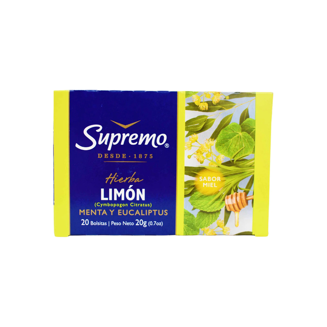 Té de limón en caja Supremo 20 unidades