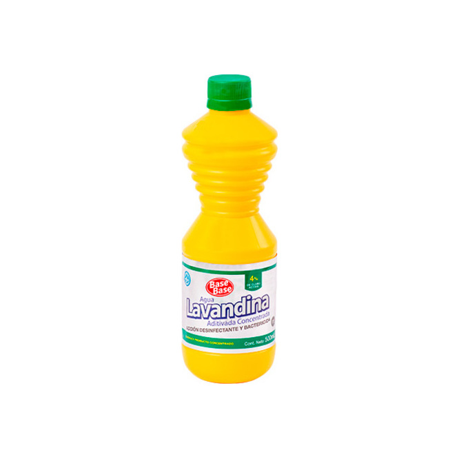 Lavandina al 4% en botella Base Base 500 ml