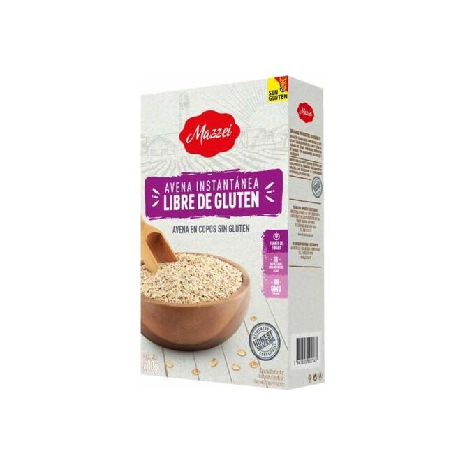 Avena instantánea sin gluten paquete Mazzei 600 gramos