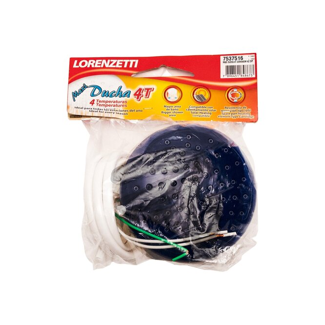 Ducha eléctrica maxi 4t 220v 6400w azul Lorenzetti por unidad
