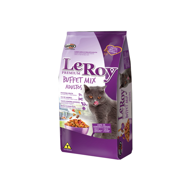 ALIMENTO P/GATO LEROY BUFFET MIX 500GR B