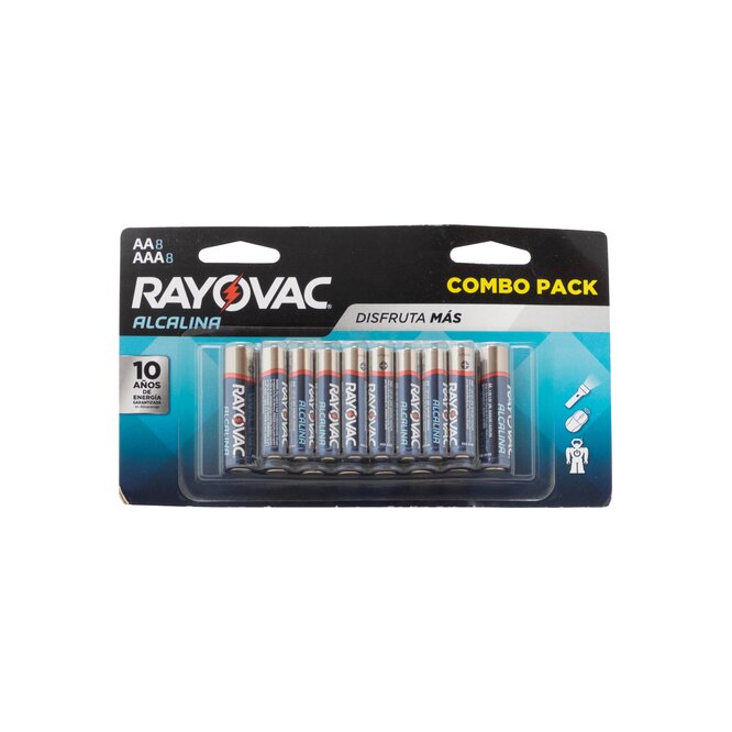 PILAS ALCALINAS C/RAYOVAC AA 8UN AAA8UN