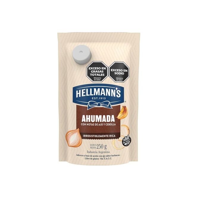 Mayonesa Ahumada con Ajo y Cebolla Hellmann's 250 gramos