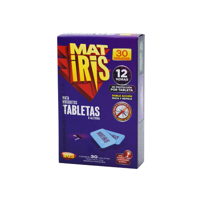 Pastilla Mata mosquitos en Caja Matiris 30 unidades
