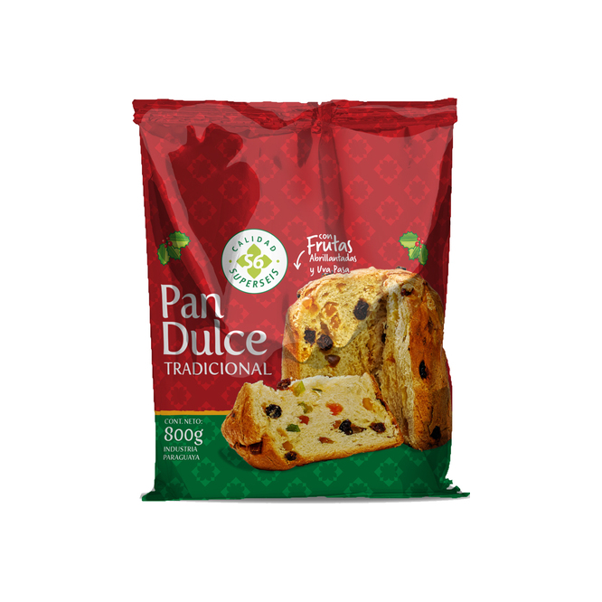 Pan dulce tradicional pv Superseis 800 gramos