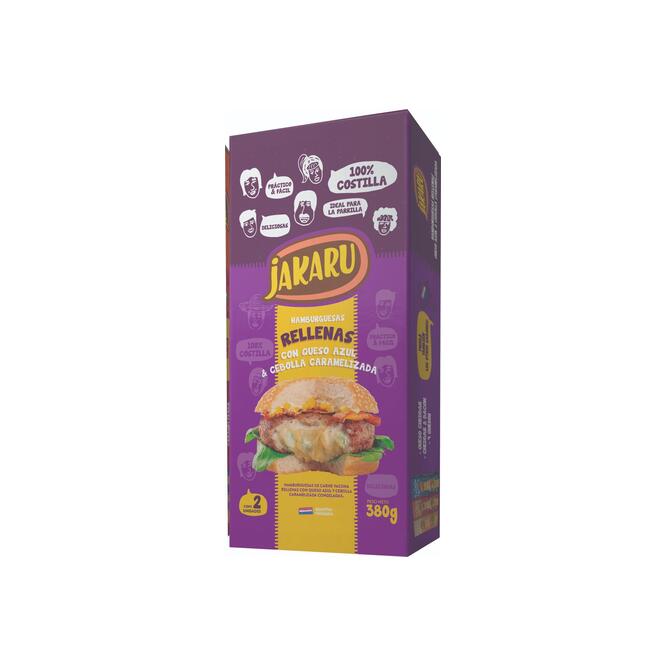 HAMBURGUESAS RELL C/QUESO AZUL Y CEBOLLA