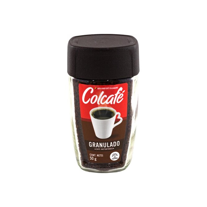 Café soluble granulado en frasco colcafé 50 gramos