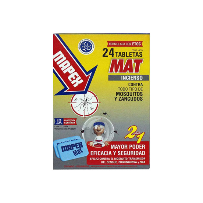 Pastilla Matamosquito con Incienso en caja Mapex 24 unidades