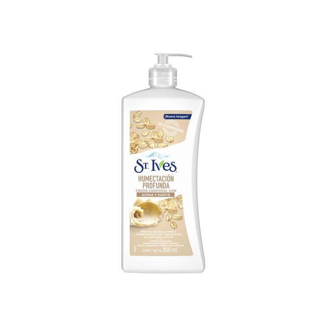 Crema corporal humectación profunda en frasco St. Ives 350 ml