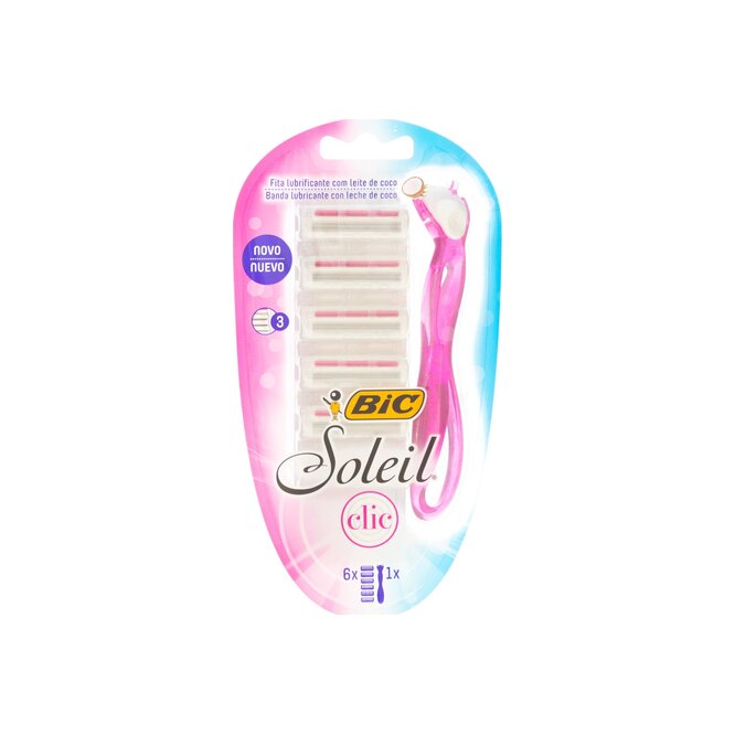 Maquina de afeitar soleil clic Bic 6 unidades