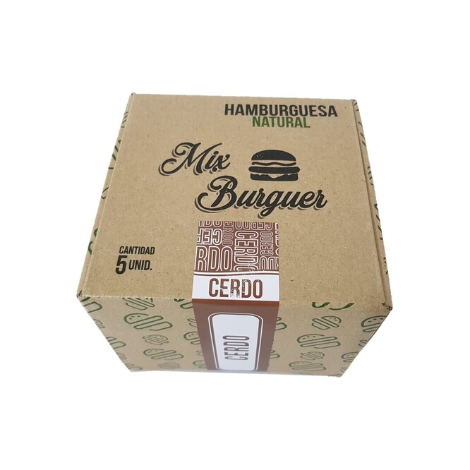 HAMBURGUESA DE CERDO X 5 UN PIRA CJA