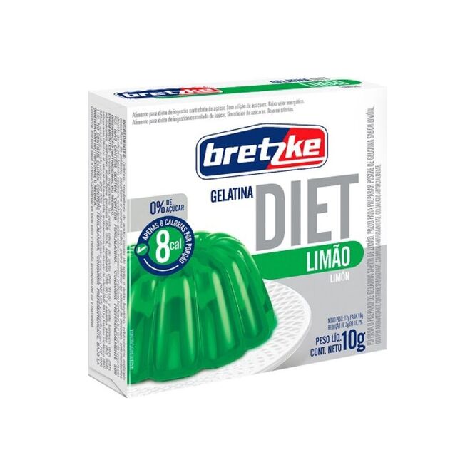 Gelatina en Polvo Diet Sabor Limón Bretzke 10 gramos