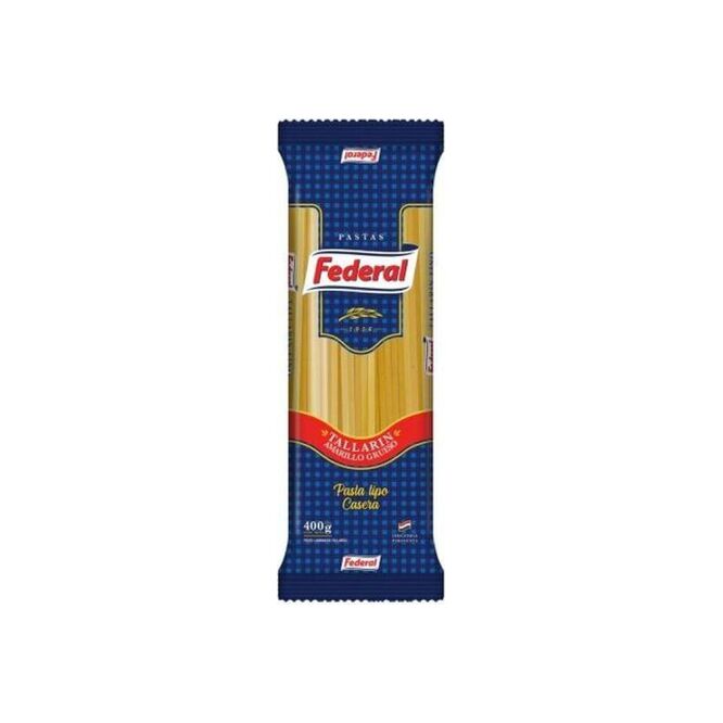 Fido tallarín grueso amarillo paquete Federal 400 gramos
